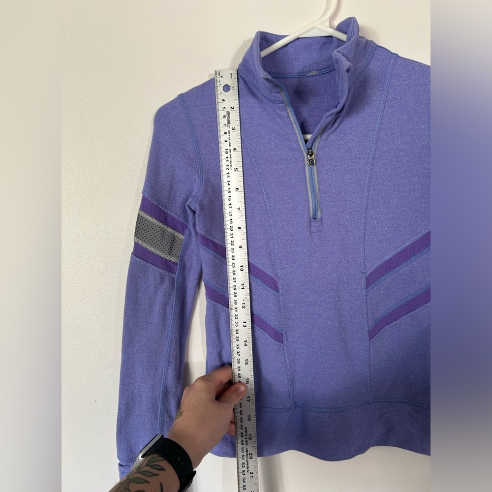 Ivivva Lululemon Glow and Go 1/2 Zip Pullover Size 8 Purple - Picture 4 of 8
